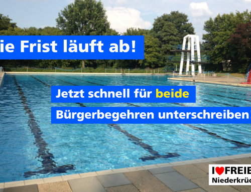 Jetzt unterschreiben! Die Zeit drängt!